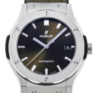 ウブロ - クラシックフュージョン | HUBLOT | 511.NX.8970.LR | TI グリーン文字盤 自動巻き ラバーアリゲーター | 中古