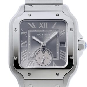 カルティエ - サントス ドゥ カルティエ デュアルタイムゾーン | CARTIER | WSSA0076 | SS グレー文字盤 自動巻き ブレスレット | 中古