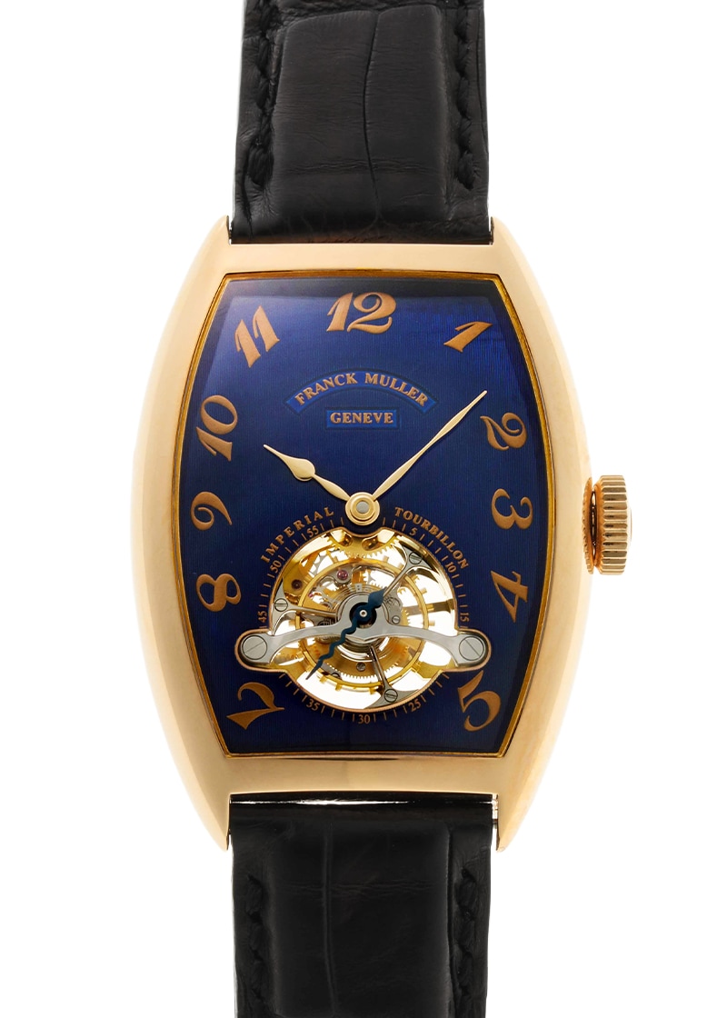 フランクミュラー - インペリアル トゥールビヨン | FRANCK MULLER | 5850T | PG ブルー文字盤 手巻き レザー | 委託品 | 中古
