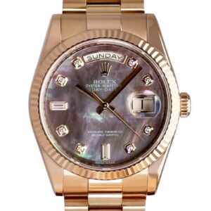 ロレックス - オイスター パーペチュアル デイデイト | ROLEX | 118235FA | RG ブラックシェル/10P文字盤 自動巻き ブレスレット | 中古
