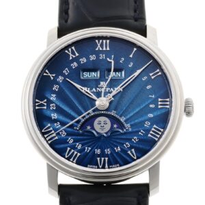 ブランパン - ヴィルレ コンプリートカレンダー | BLANCPAIN | 6654 1529 55B | WG ブルー文字盤 自動巻き レザー | 中古