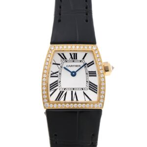 カルティエ - ラドーニャ SM ベゼルダイヤ | CARTIER | WE600451 | YG シルバー文字盤 クォーツ レザー | 中古