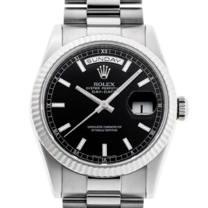ロレックス - オイスター パーペチュアル デイデイト / シルバー10P文字盤付 | ROLEX | 118239A | WG 黒文字盤 自動巻き ブレスレット | 中古