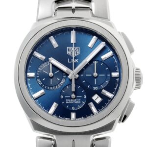 タグホイヤー - リンク クロノグラフ キャリバー17 | TAG HEUER | CBC2112.BA0603 | SS ブルー文字盤 自動巻き ブレスレット | 未使用品