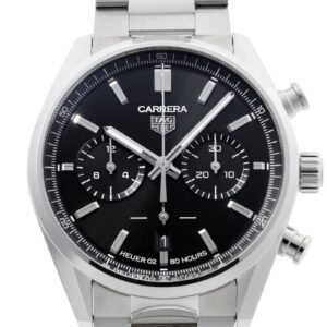 タグホイヤー - カレラ クロノグラフ キャリバーホイヤー02 | TAG HEUER | CBN2010.BA0642 | SS 黒文字盤 自動巻き ブレスレット| 未使用品