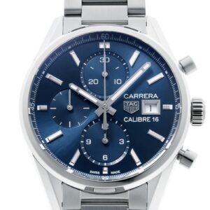 タグホイヤー - カレラ クロノグラフ キャリバー16 | TAG HEUER | CBK2112.BA0715 | SS ブルー文字盤 自動巻き ブレスレット | 未使用品