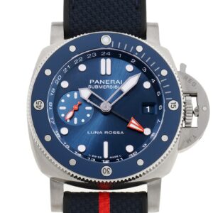 オフィチーネパネライ - サブマーシブル GMT ルナロッサ チタニオ | OFFICINE PANERAI | PAM01507 | TI ブルー文字盤 自動巻き ラバー | 未使用品