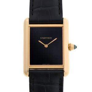 カルティエ - タンク ルイ カルティエ MM | CARTIER | WGTA0091 | YG 黒文字盤 手巻き レザー