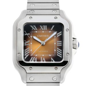 カルティエ - サントス ドゥ カルティエ MM | CARTIER | WSSA0065 | SS ブラウン文字盤 自動巻き ブレスレット | 未使用品