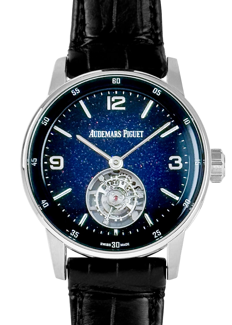 オーデマピゲ - CODE11.59 バイオーデマピゲ フライング トゥールビヨン | AUDEMARS PIGUET | 26396BC.OO.D002CR.01 | WG アベンチュリンエナメル文字盤 自動巻き レザー | 委託品 | 中古