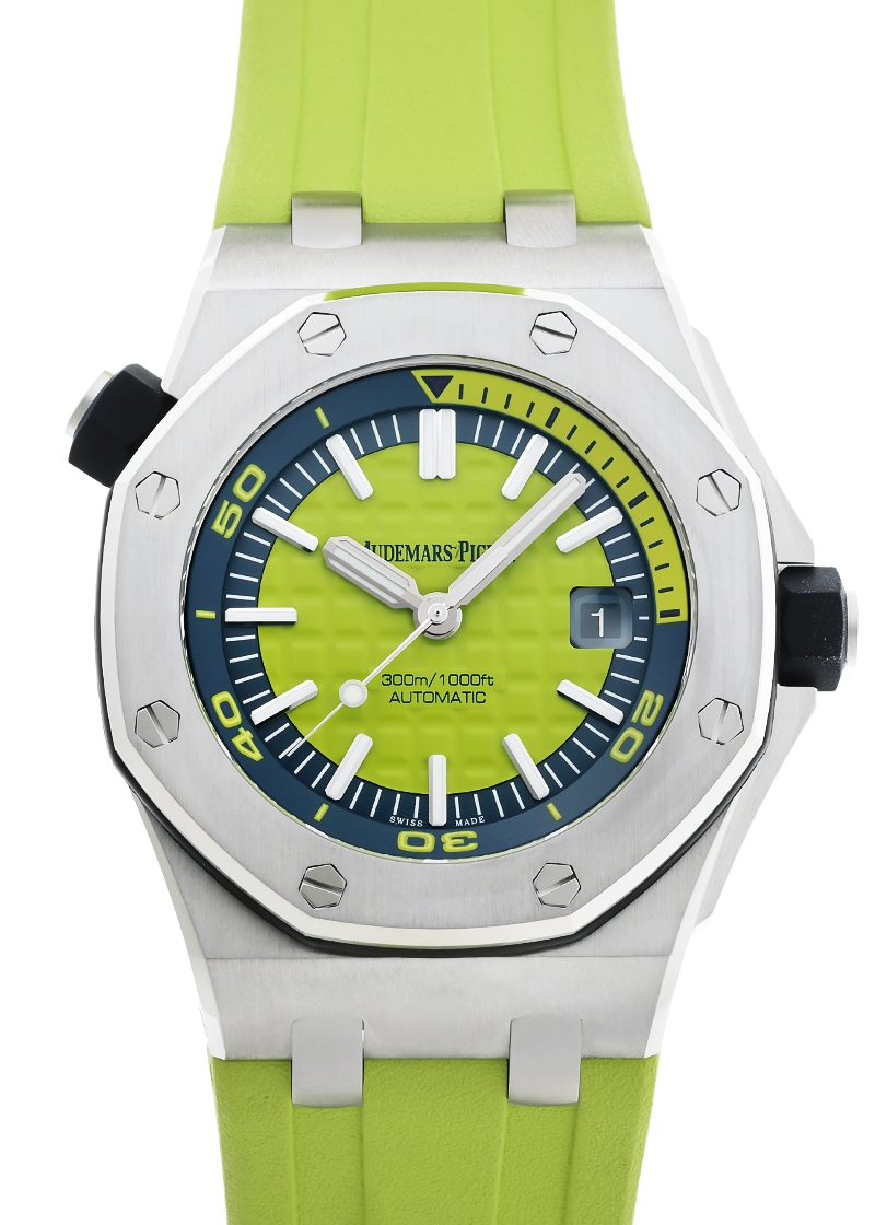 オーデマピゲ - ロイヤルオーク オフショアダイバー ブティック限定 | AUDEMARS PIGUET | 15710ST.OO.A038CA.01 | SS グリーン文字盤 自動巻き ラバー | 中古