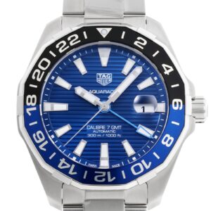 タグホイヤー - アクアレーサー キャリバー7 GMT | TAG HEUER | WAY201T.BA0927 | SS ブルー文字盤 自動巻き ブレスレット | 未使用品