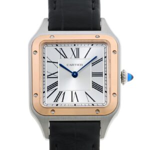 カルティエ - サントス デュモン LM | CARTIER | W2SA0037 | PG&SS シルバー文字盤 クォーツ レザー