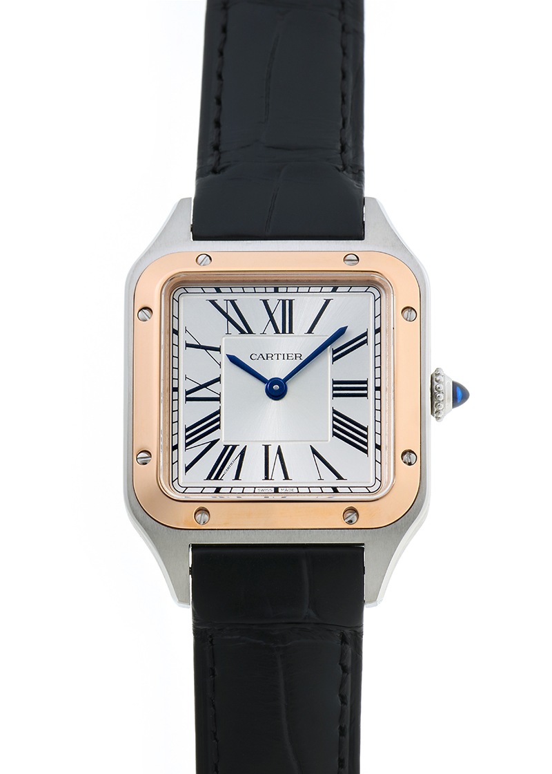 カルティエ - サントス デュモン SM | CARTIER | W2SA0038 | PG&SS シルバー文字盤 クォーツ レザー