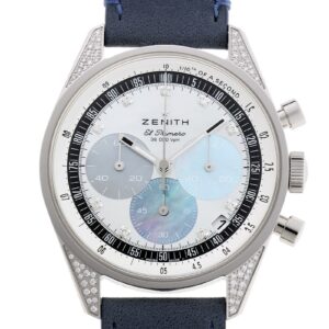 ゼニス - クロノマスター オリジナル ラグダイヤ | ZENITH | 16.3200.3600/02.C907 | SS ホワイトシェル文字盤 自動巻き レザー | 未使用品