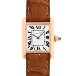 カルティエ - タンクルイ カルティエ SM | CARTIER | WGTA0010 | PG シルバー文字盤 手巻き レザー | 中古
