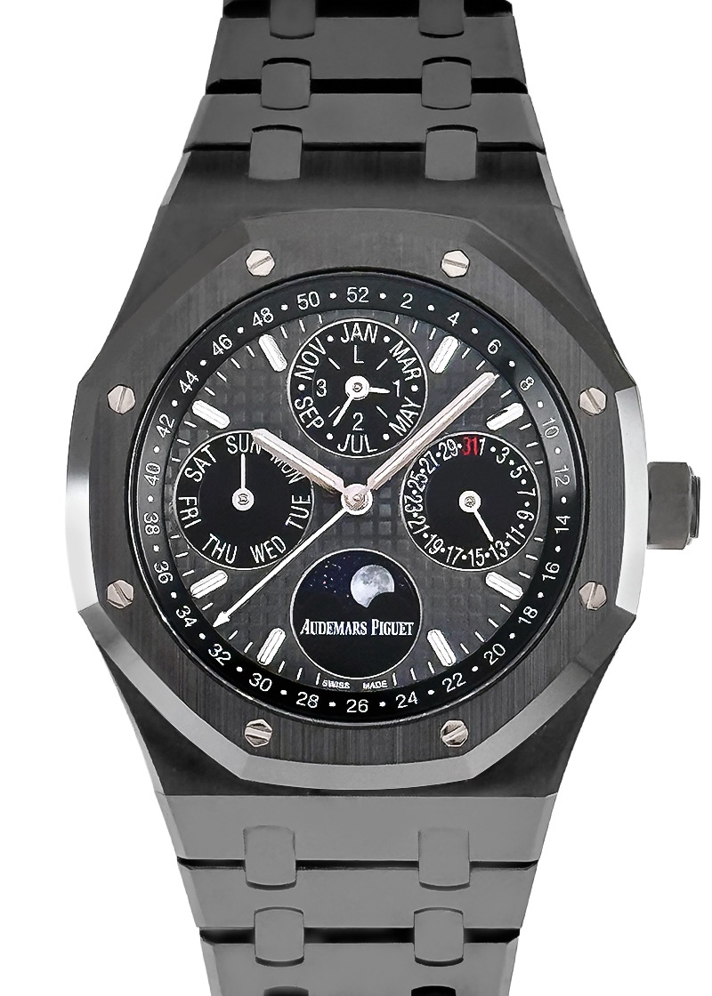 オーデマピゲ - ロイヤルオーク パーペチュアルカレンダー | AUDEMARS PIGUET | 26579CE.OO.1225CE.01 | CE グレー文字盤 自動巻き ブレスレット| 委託品 | 中古