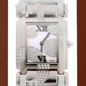 パテックフィリップ - Twenty-4 ダイヤモンド | PATEK PHILIPPE | 4914G-001 | WG ホワイトシェル文字盤 クォーツ レザー | レストア