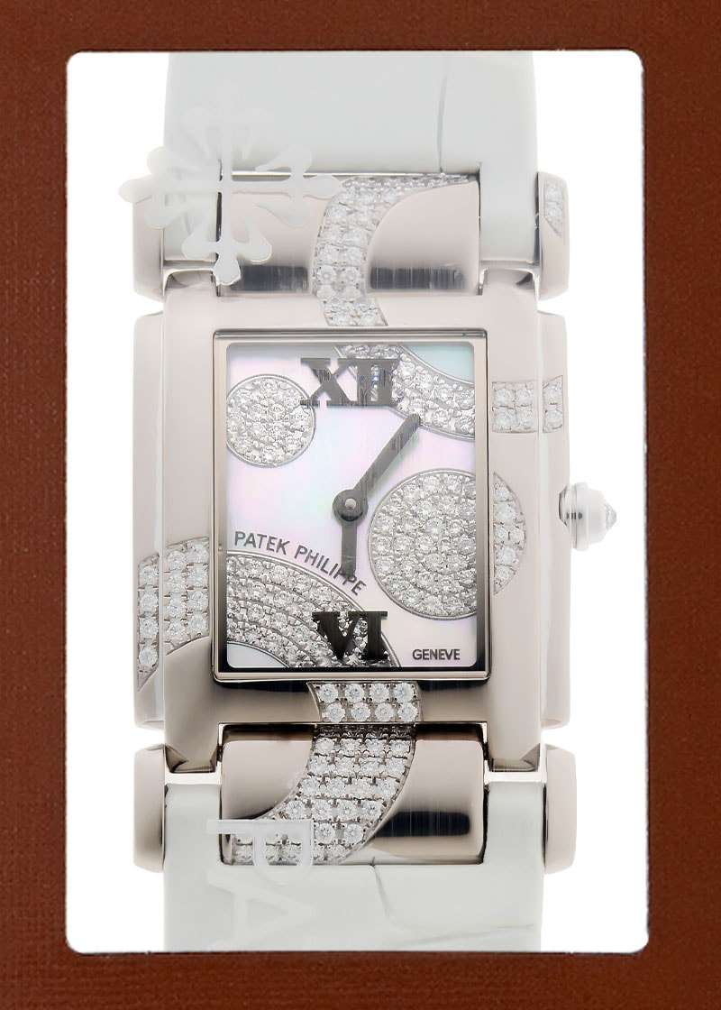 パテックフィリップ - Twenty-4 ダイヤモンド | PATEK PHILIPPE | 4914G-001 | WG ホワイトシェル文字盤 クォーツ レザー | レストア