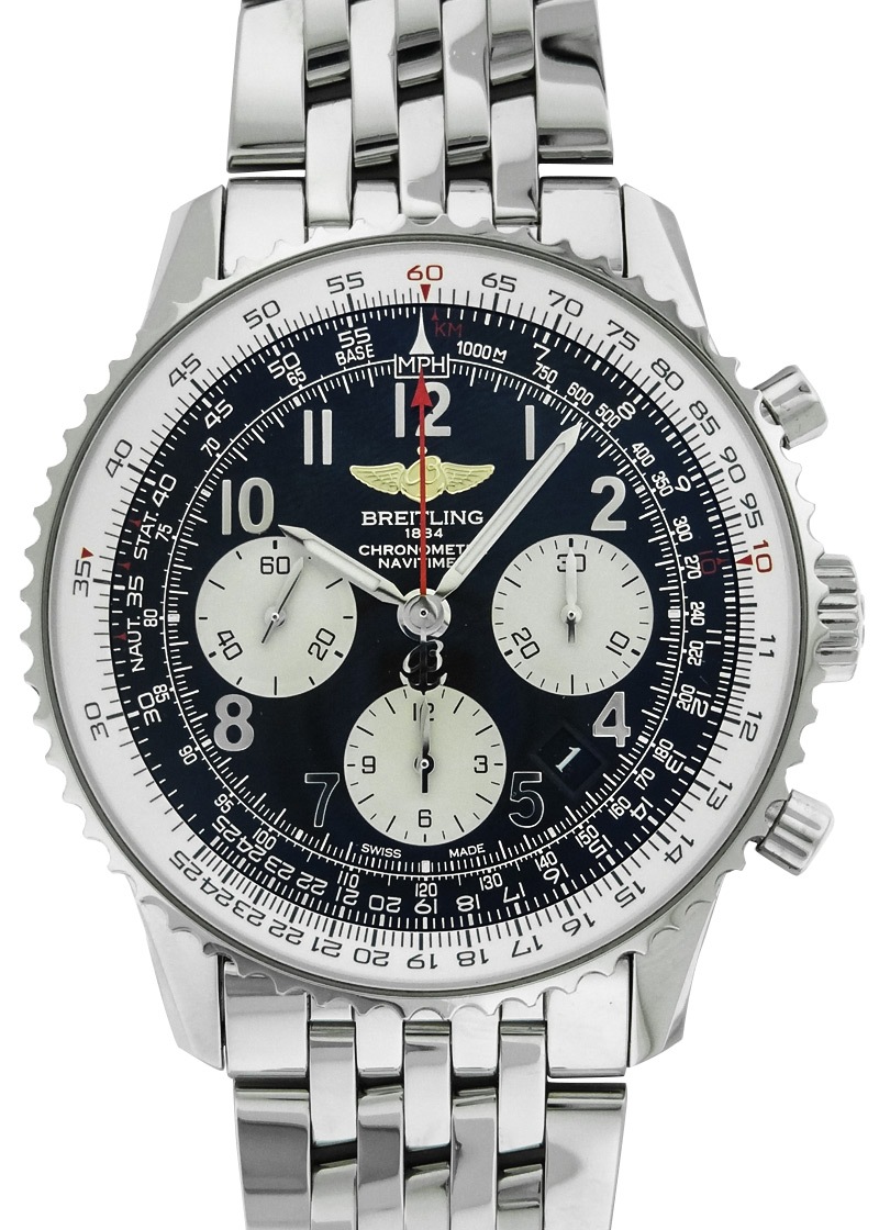 ブライトリング- ナビタイマー01 | BREITLING | A022B02NP(AB0120) | SS 黒&シルバー文字盤 自動巻き ブレスレット | 中古 |