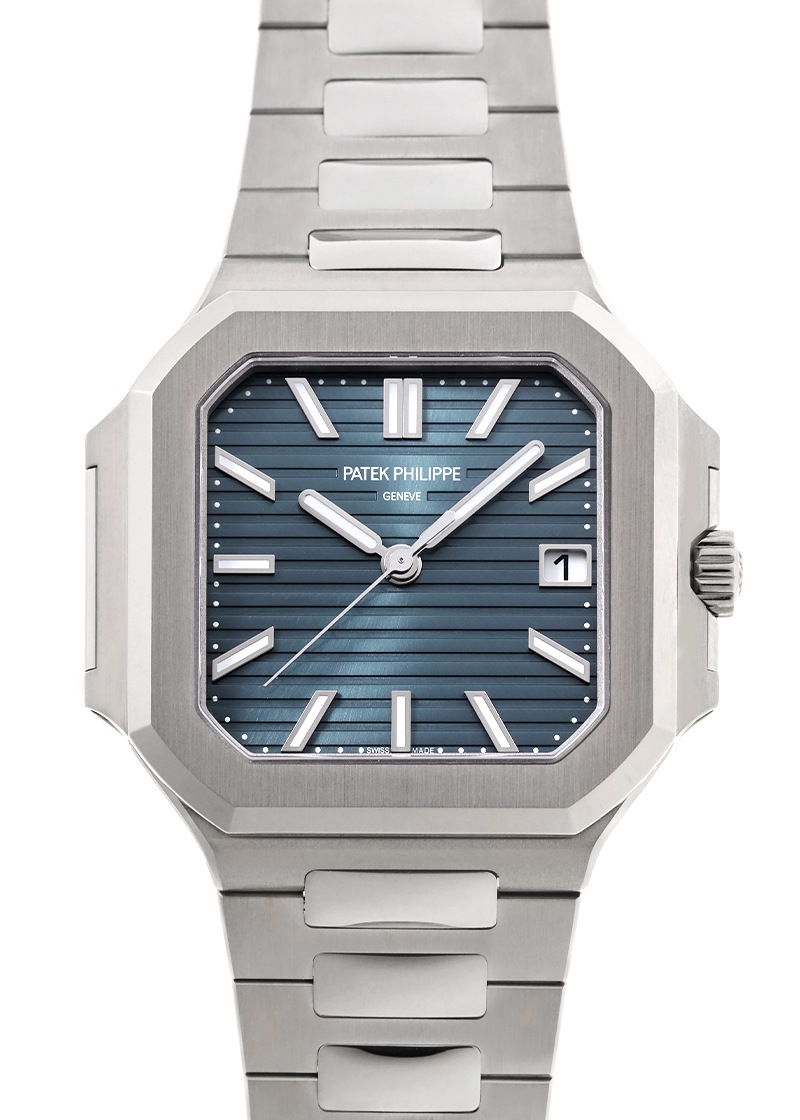 パテックフィリップ - キュビタス | PATEK PHILIPPE | 7128/1G-001 | WG ブルー文字盤 自動巻き ブレスレット