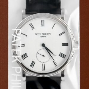 パテックフィリップ - カラトラバ | PATEK PHILIPPE | 5116G-001 | WG エナメル文字盤 手巻き レザー | 中古