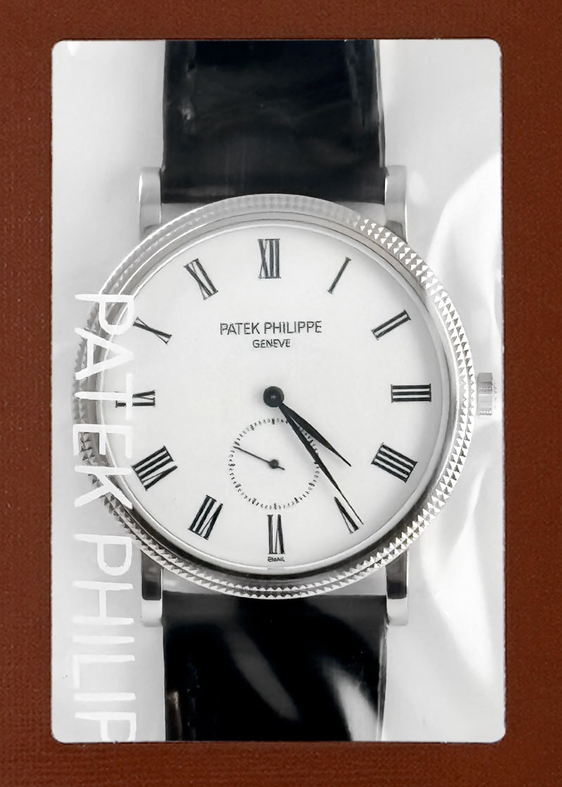 パテックフィリップ - カラトラバ | PATEK PHILIPPE | 5116G-001 | WG エナメル文字盤 手巻き レザー | 中古