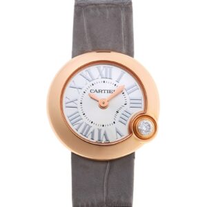 カルティエ - バロンブラン | CARTIER | WGBL0004 | PG シルバー文字盤 クォーツ レザー | 中古