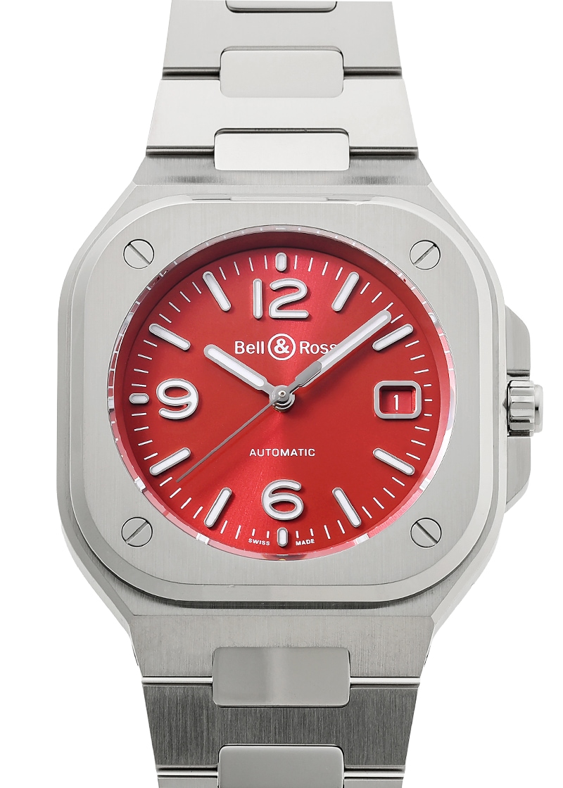 ベル&ロス - BR 05 Red Steel 日本99本限定 | BELL&ROSS | BR05A-R-ST/SST | SS レッド文字盤 自動巻き ブレスレット | 中古