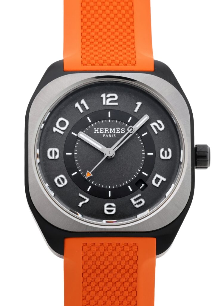エルメス - H08 | HERMES | SP1.741 | TI グレー文字盤 自動巻き ラバー | 未使用品