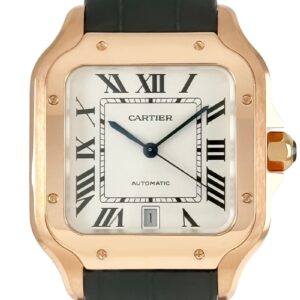 カルティエ - サントス ドゥ カルティエ LM | CARTIER | WGSA0019 | PG シルバー文字盤 自動巻き レザー | 中古