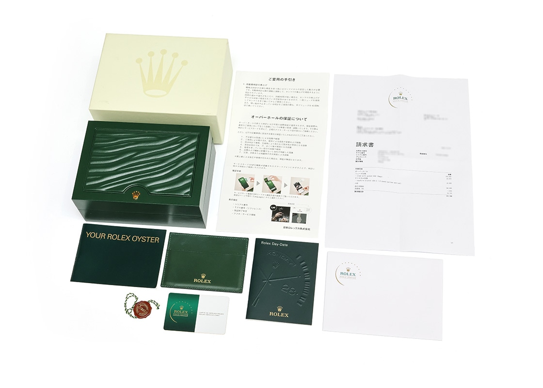 ロレックス - オイスター パーペチュアル デイデイト | ROLEX | 118206A | PT アイスブルー文字盤 自動巻き ブレスレット | 中古