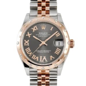 ロレックス - オイスター パーペチュアル デイトジャスト 31 | ROLEX | 278341RBR | RG&SS グレー/ダイヤ文字盤 自動巻き ブレスレット | 中古