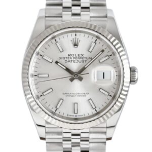 ロレックス - オイスター パーペチュアル デイトジャスト 36 | ROLEX | 126234 | WG&SS シルバー文字盤 自動巻き ブレスレット | 中古