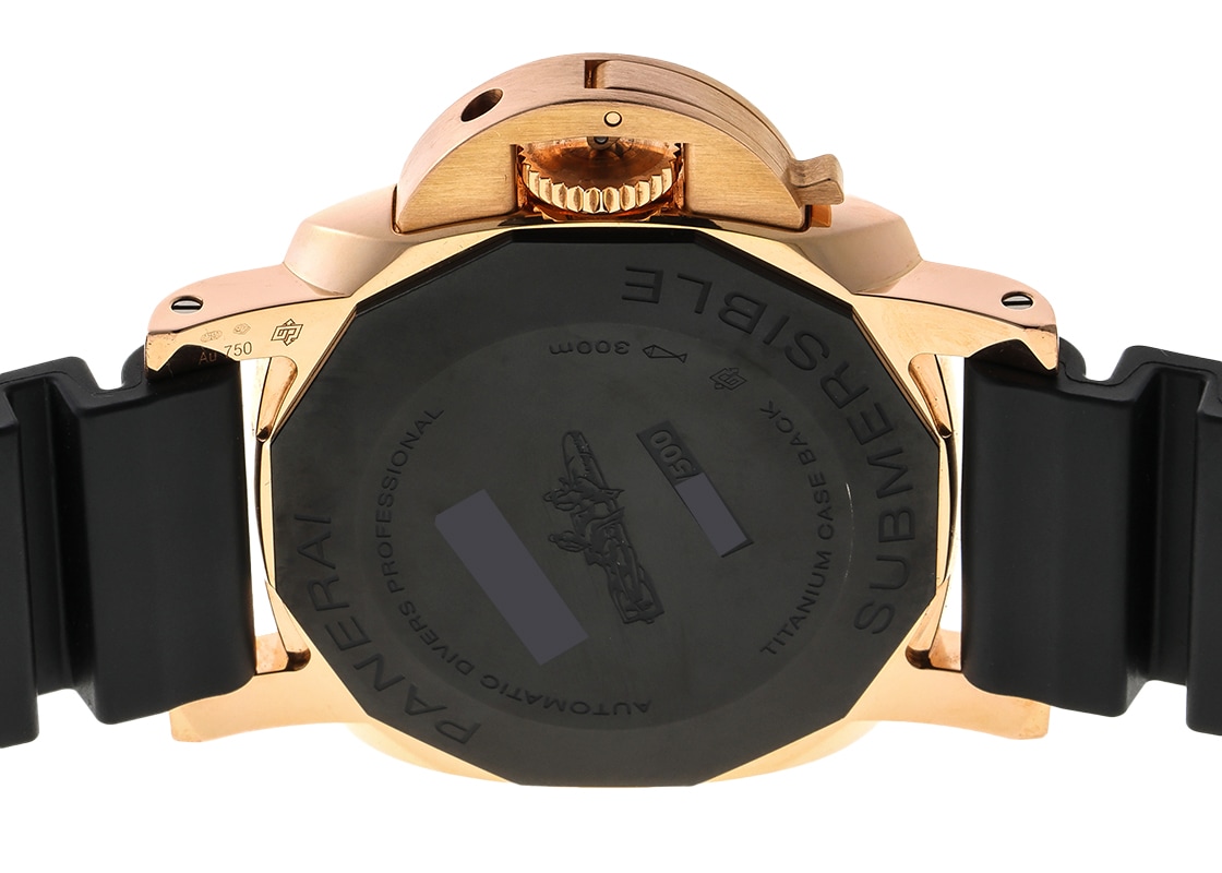 オフィチーネパネライ - サブマーシブル ゴールドテック | OFFICINE PANERAI | PAM01164 | ゴールドテック&TI(DLC) 黒文字盤 自動巻き ラバー | 中古