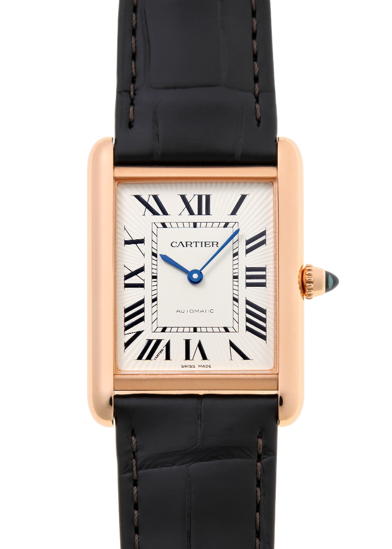 カルティエ - タンクルイ カルティエ LM | CARTIER | WGTA0346 | RG シルバー文字盤 自動巻き レザー