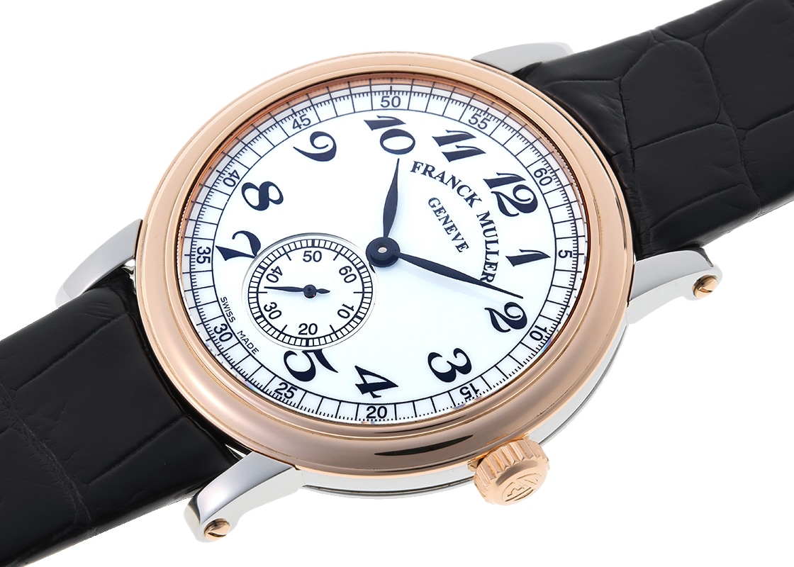 フランクミュラー - ラウンド ヴィンテージ | FRANCK MULLER | 7391 BS6 STG | PG&SS 白文字盤 手巻き レザー