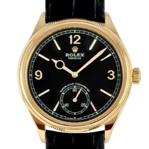 ロレックス - パーペチュアル 1908 | ROLEX | 52508 | YG 黒文字盤 自動巻き レザー | 中古