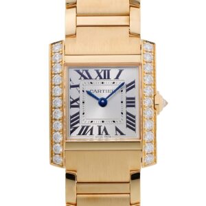 カルティエ - タンク フランセーズ SM ベゼルダイヤ | CARTIER | WJTA0039 | YG シルバー文字盤 クォーツ ブレスレット
