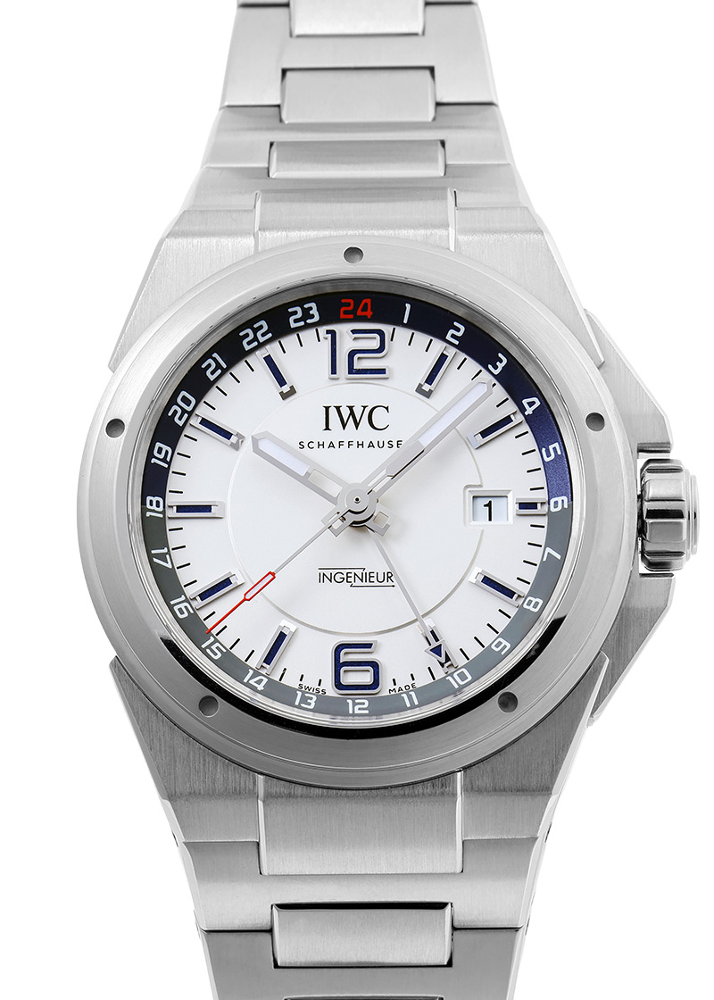 IWC - インヂュニア デュアルタイム | INTERNATIONAL WATCH COMPANY | IW324404| SS 白文字盤 自動巻き ブレスレット | 中古