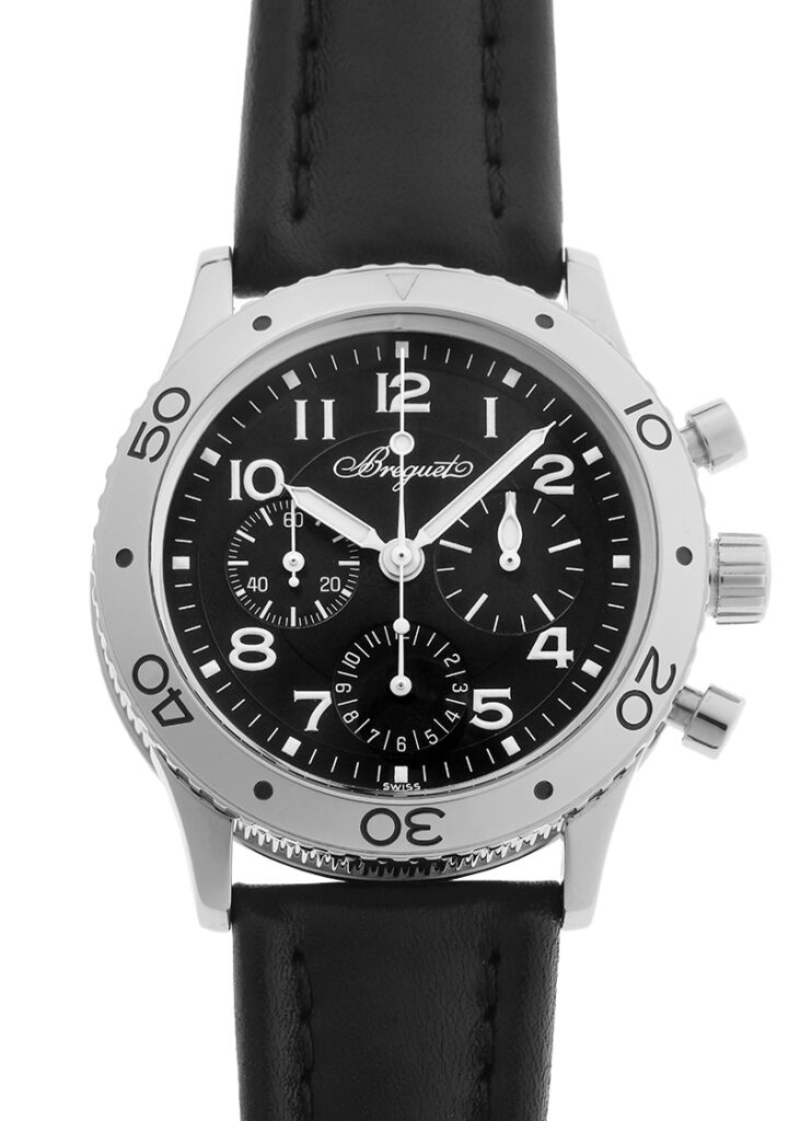 ブレゲ - アエロナバル | BREGUET | 3800ST/92/9W6 | SS 黒文字盤 自動巻き レザー | 中古