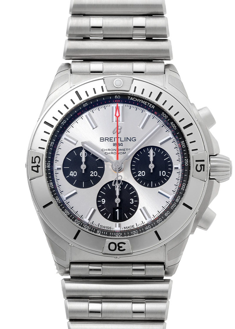 ブライトリング - クロノマット B01 42 | BREITLING | AB0134101G1A1(AB0134) | SS シルバー/黒文字盤 自動巻き ブレスレット | 未使用品