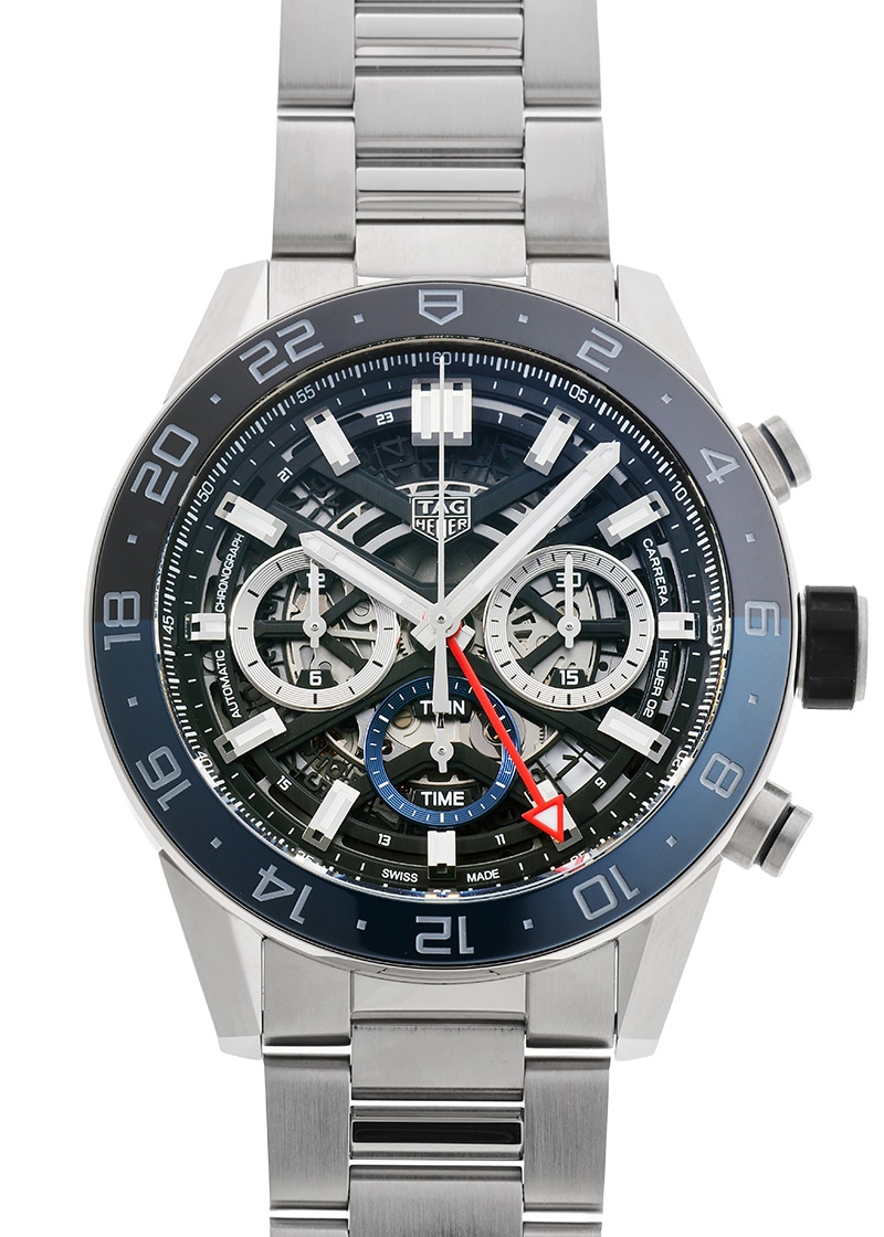 タグホイヤー - カレラ クロノグラフ キャリバーホイヤー02 | TAG HEUER | CBG2A1Z.BA0658 | SS 黒文字盤 自動巻き ブレスレット | 未使用品