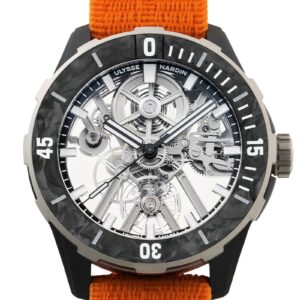 ユリスナルダン - ダイバー エアー | ULYSSE NARDIN | 3743-170-2A | TI スケルトン文字盤 自動巻き ナイロン | 中古