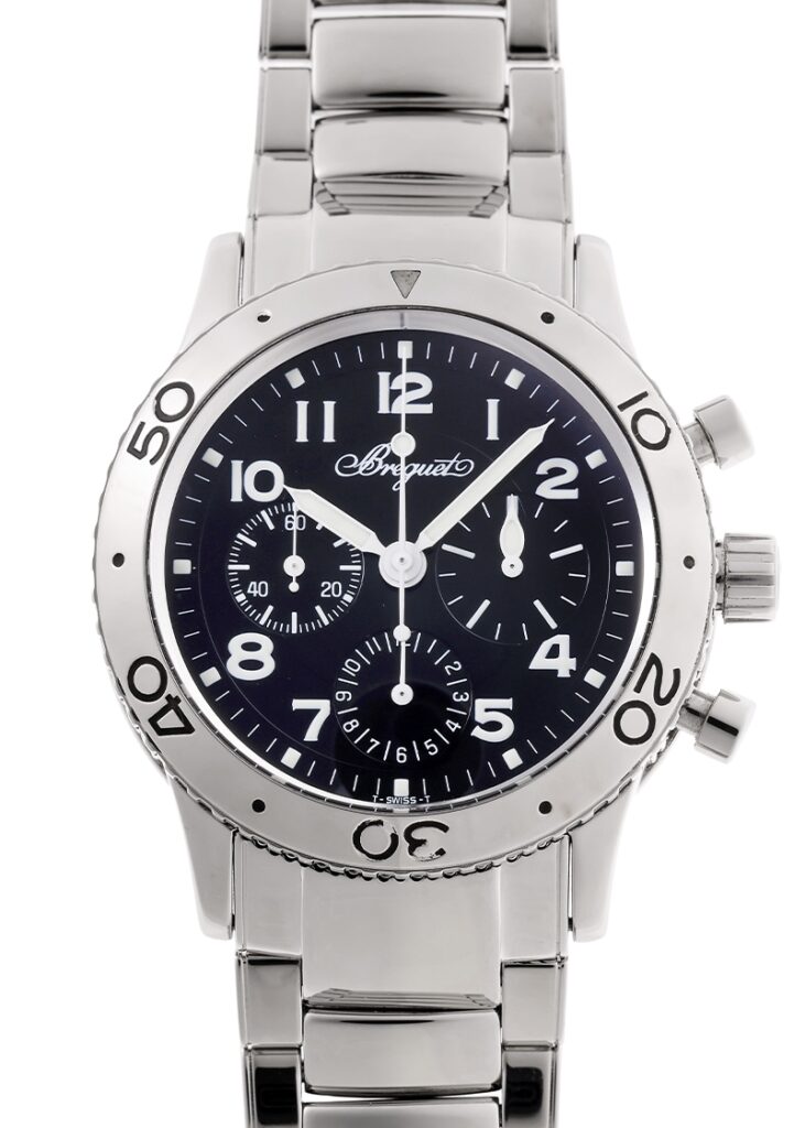 ブレゲ - アエロナバル | BREGUET | 3800ST/92/SW9 | SS 黒文字盤 自動巻き ブレスレット | 委託品 | 中古