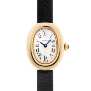 カルティエ - ミニ ベニュワール | CARTIER | WGBA0041 | YG シルバー文字盤 クォーツ レザー