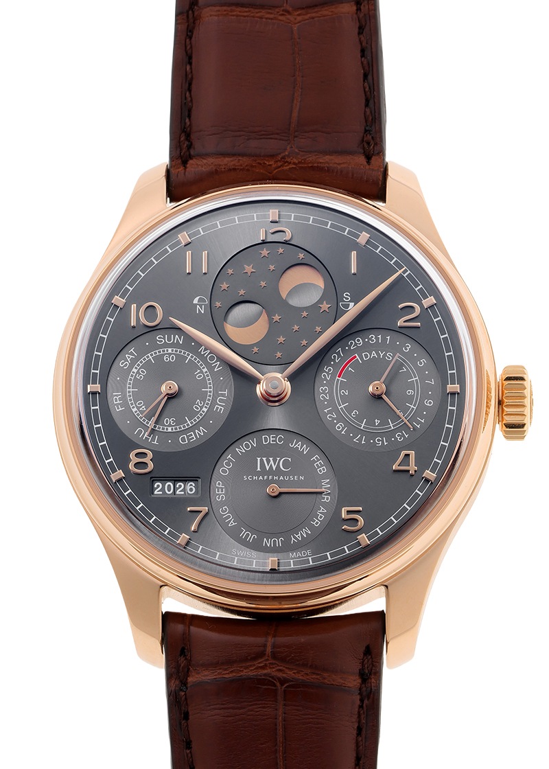IWC - ポルトギーゼ パーペチュアルカレンダー | INTERNATIONAL WATCH COMPANY | IW503404 | RG グレー文字盤 自動巻き レザー | 中古