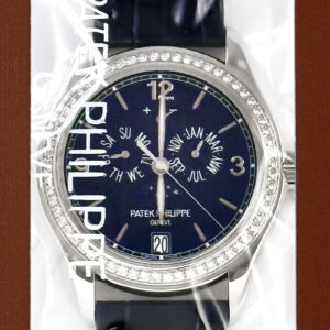 パテックフィリップ - アニュアルカレンダー | PATEK PHILIPPE | 5147G-001 | WG ネイビー文字盤 自動巻き レザー | 中古