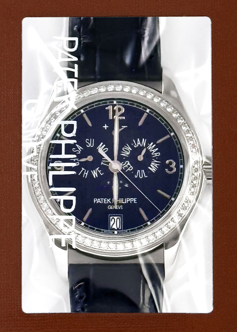 パテックフィリップ - アニュアルカレンダー | PATEK PHILIPPE | 5147G-001 | WG ネイビー文字盤 自動巻き レザー | 中古