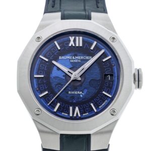 ボーム&メルシェ - リビエラ ボーマティック | BAUME&MERCIER | M0A10714 | SS ブルー文字盤 自動巻き ラバーアリゲーター | 未使用品